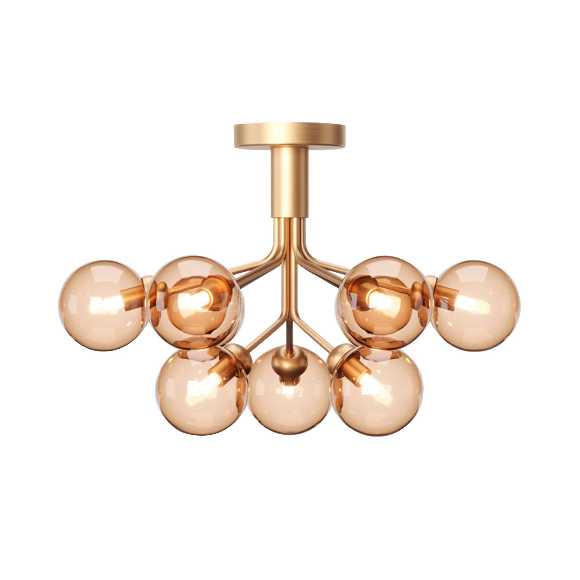 Apiales 9 Ceiling: Brushed Brass + Gold