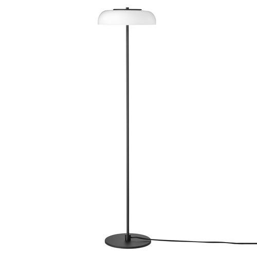 Blossi Floor Lamp: Black + Opal White