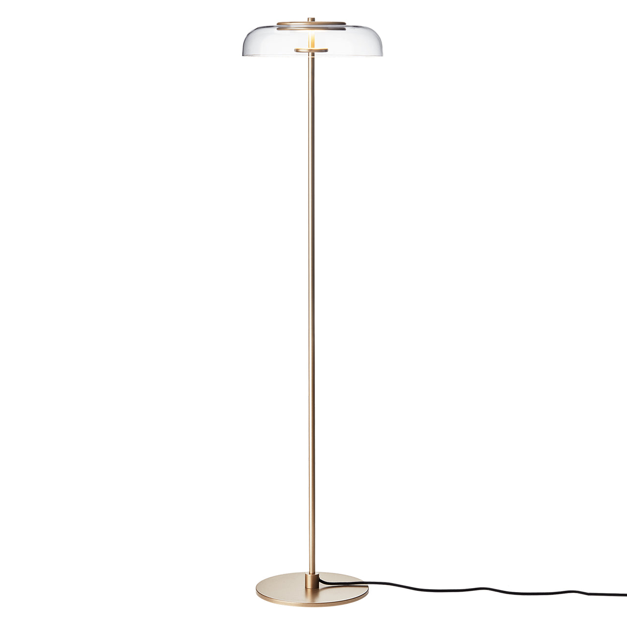 Blossi Floor Lamp: Nordic Gold + Clear