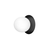 Liila 1 Medium Wall/Ceiling Lamp: Set of 4 + Black + Opal White