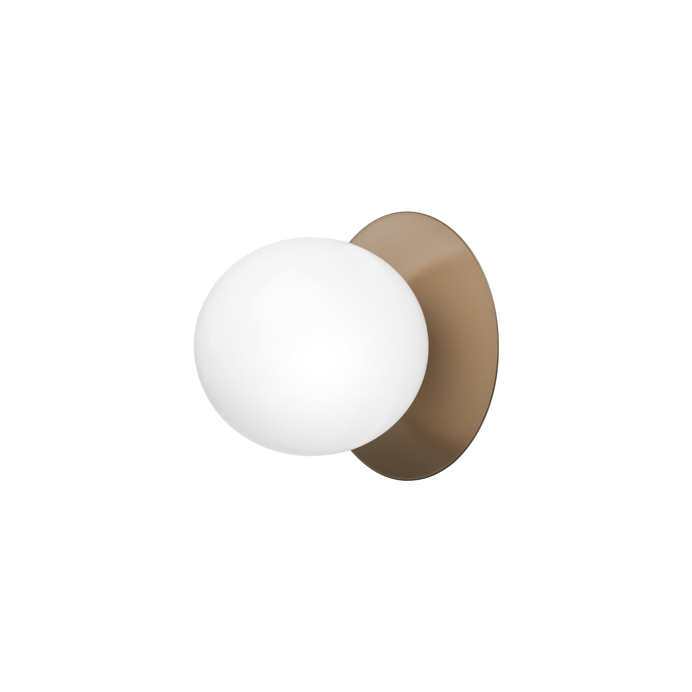 Liila 1 Medium Wall/Ceiling Lamp: Set of 4 + Dark Bronze + Opal White