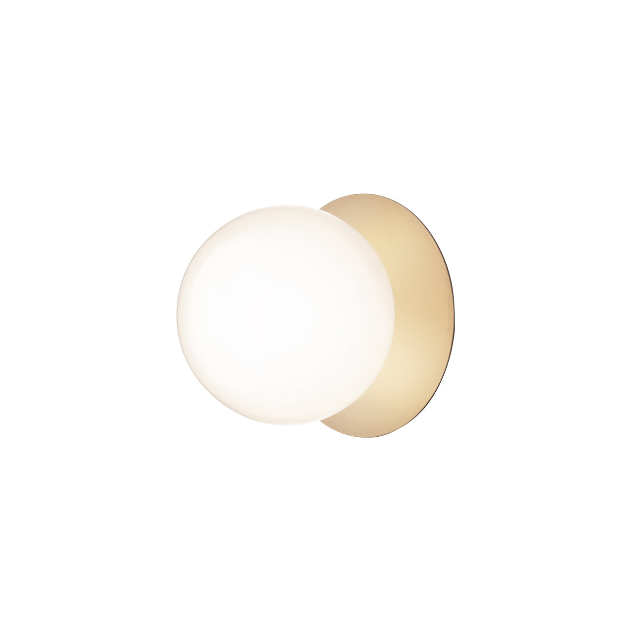 Liila 1 Medium Wall/Ceiling Lamp: Set of 4 + Nordic Gold + Opal White