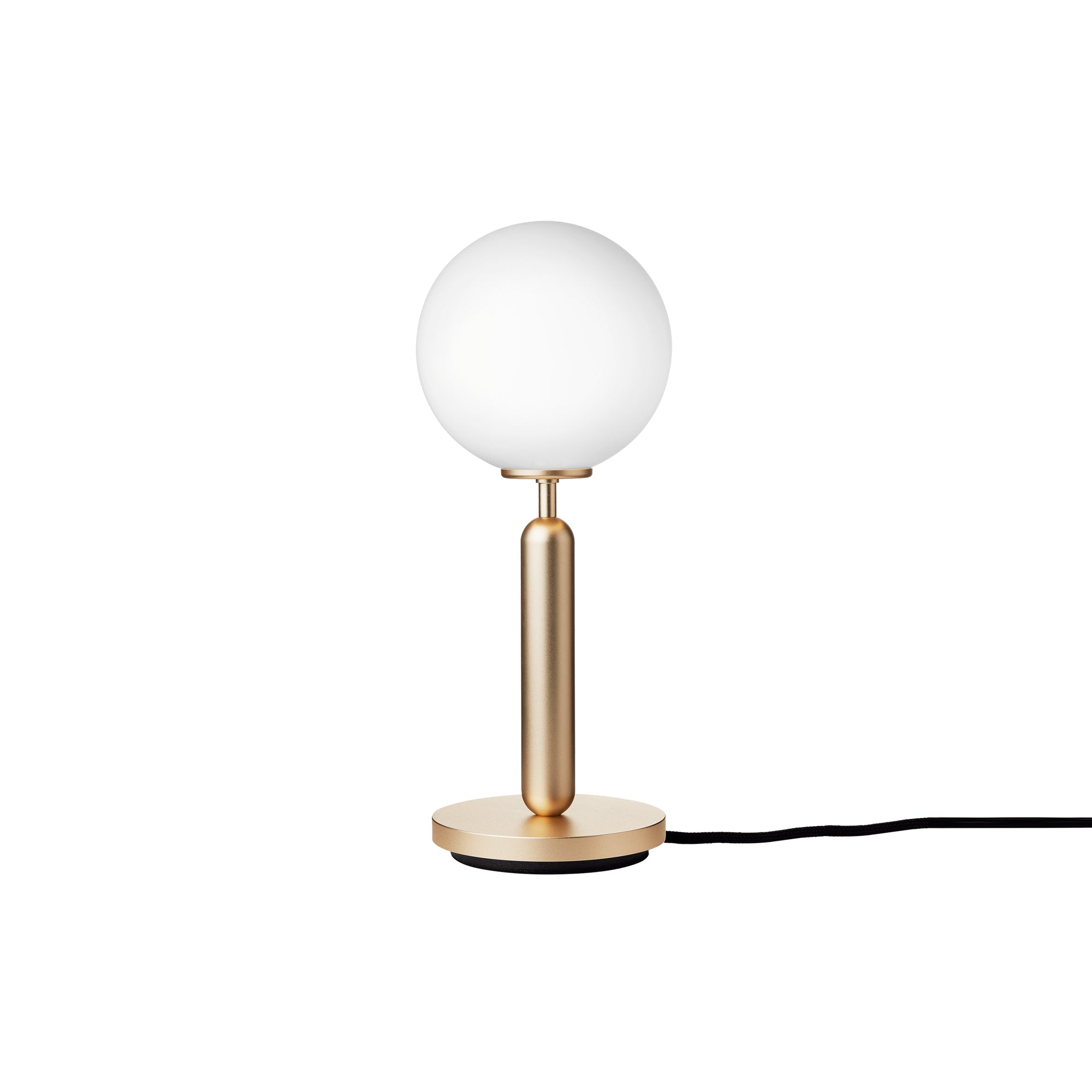 Miira Table Lamp: Opal White + Brass