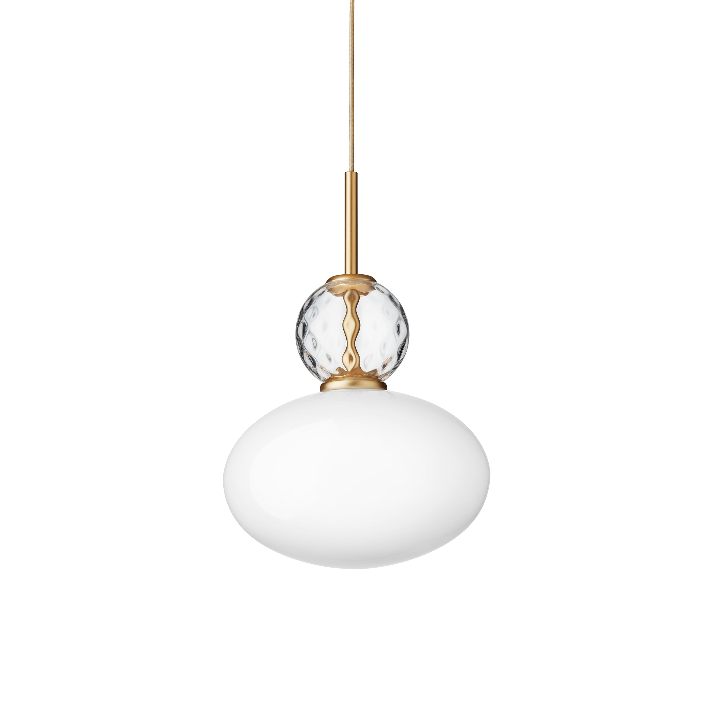 Rizzatto 32 Pendant Lamp: Satin Brass + Gold