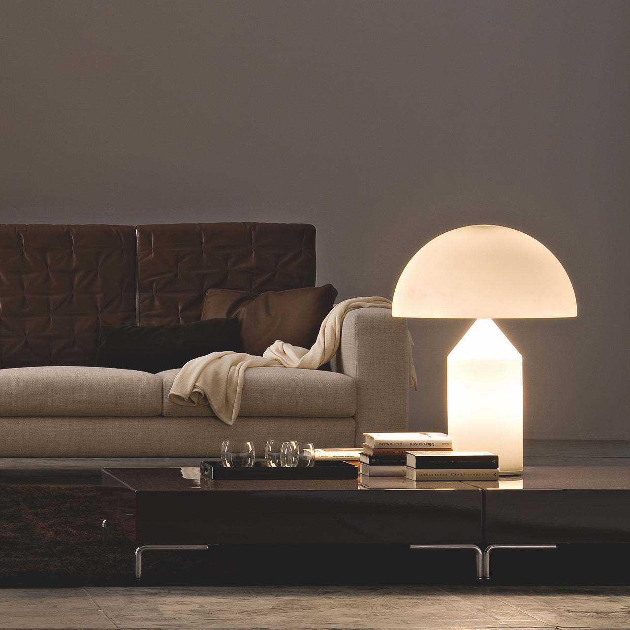 Atollo Table Lamp: Glass