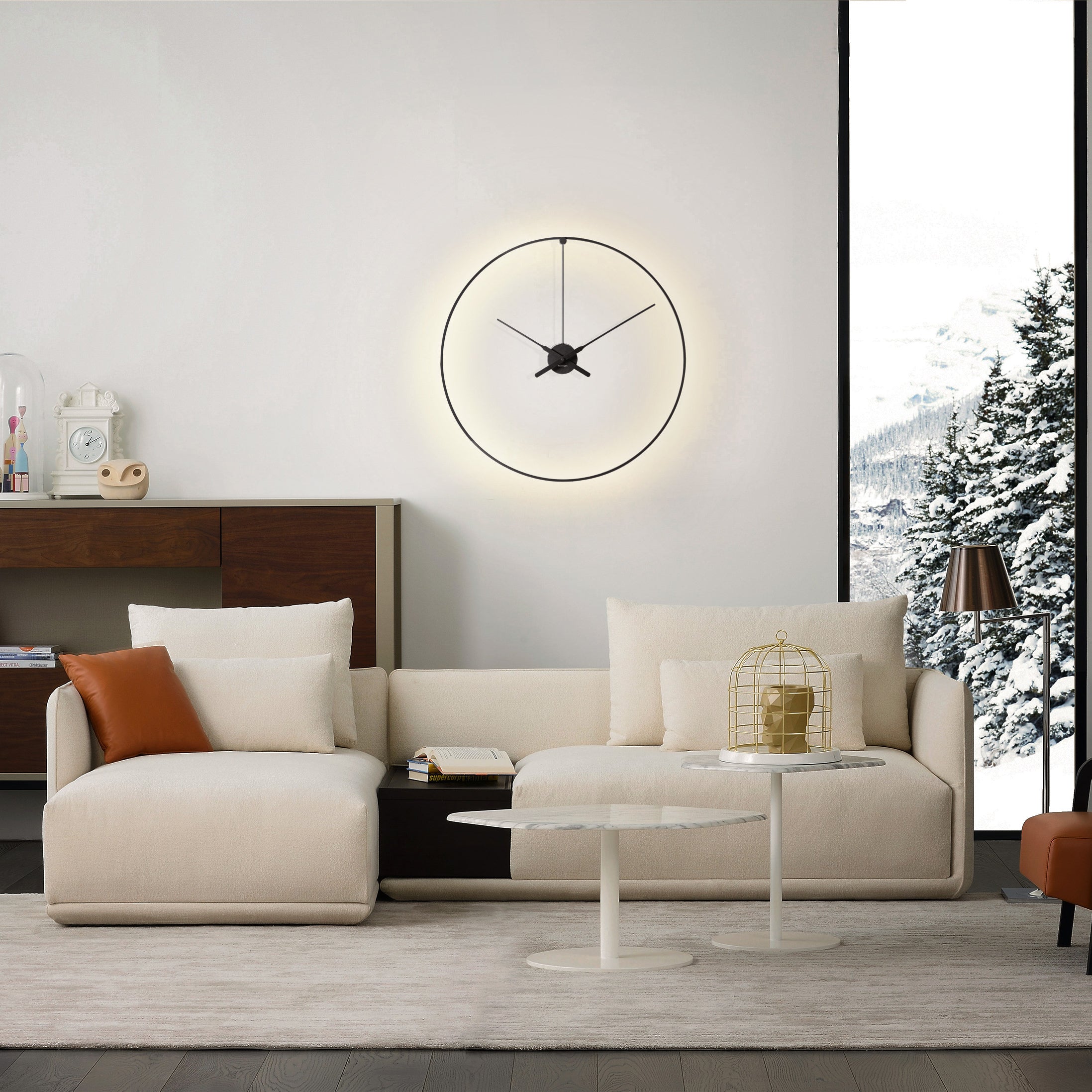 Ombra Wall Clock with LED