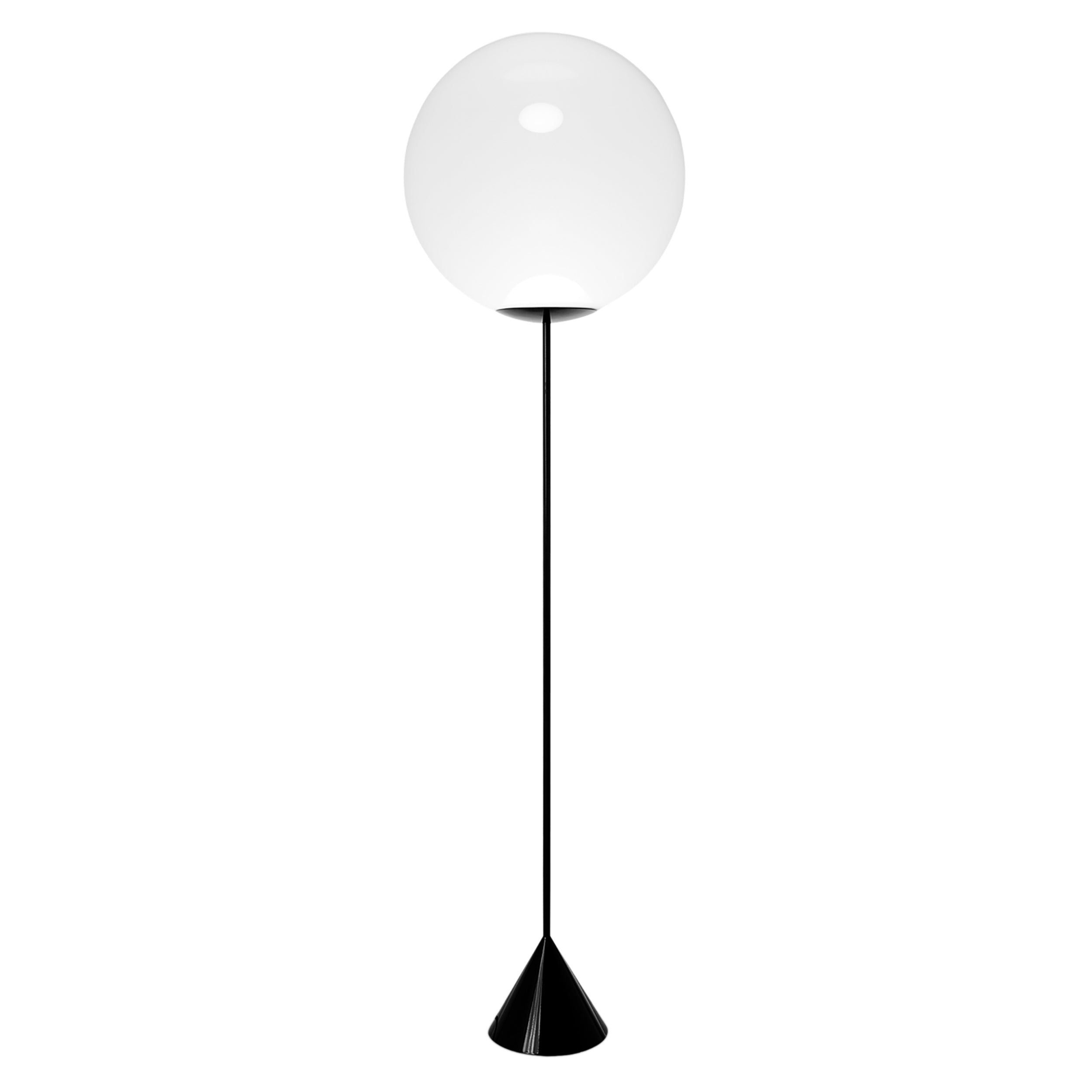 Globe Cone Floor Lamp: Opal