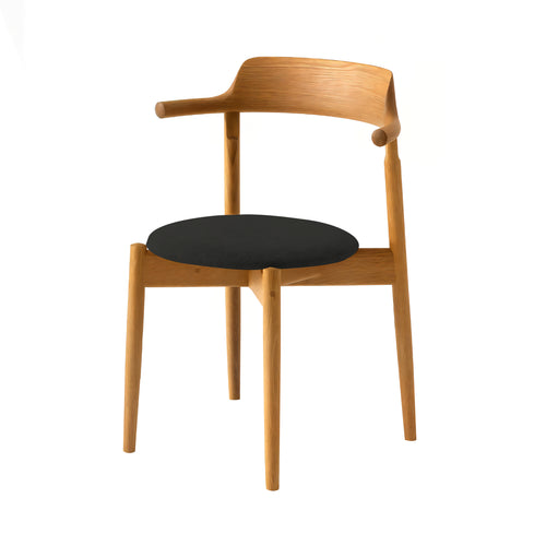 Tsubura Semi Armchair: Seat Upholstered