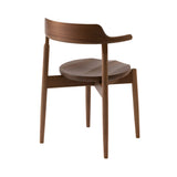 Tsubura Semi Armchair: Walnut