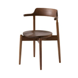 Tsubura Semi Armchair: Walnut