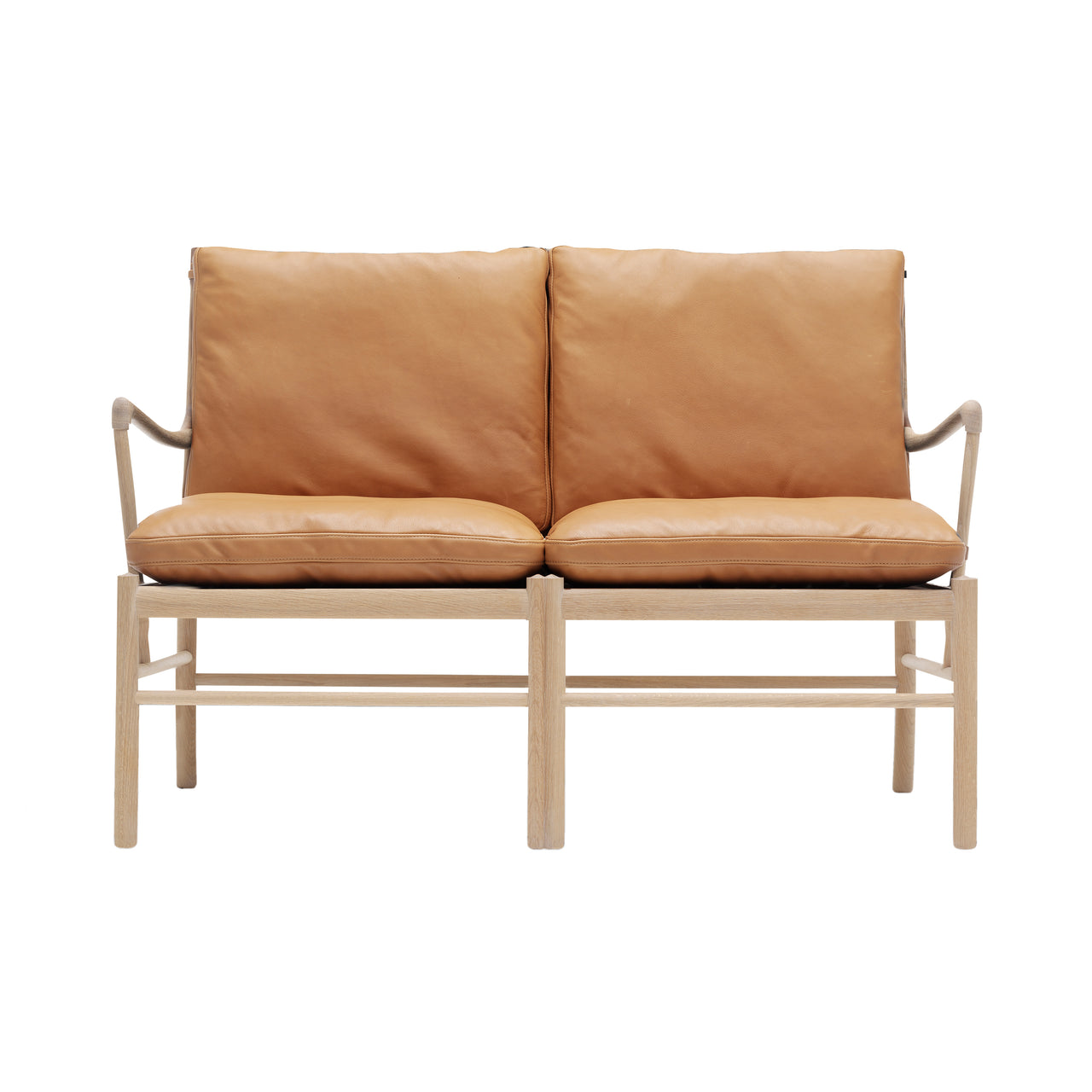 OW149-2 Colonial Sofa: White Oiled Oak