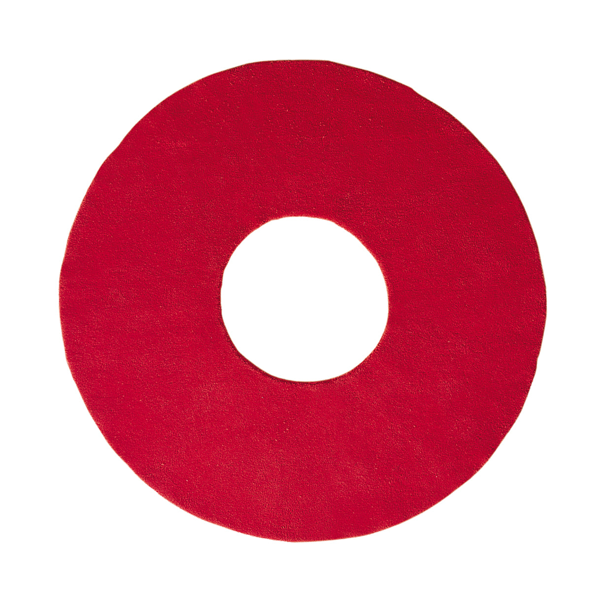 O  Hand Tufted Rug: Small + Red