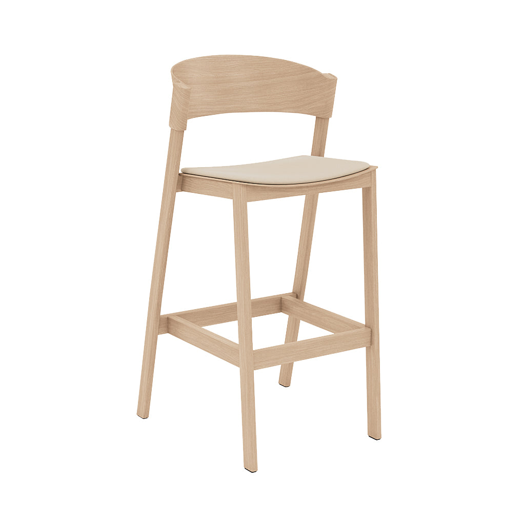 Cover Bar Stool: Upholstered + Oak + Without Foot Protect