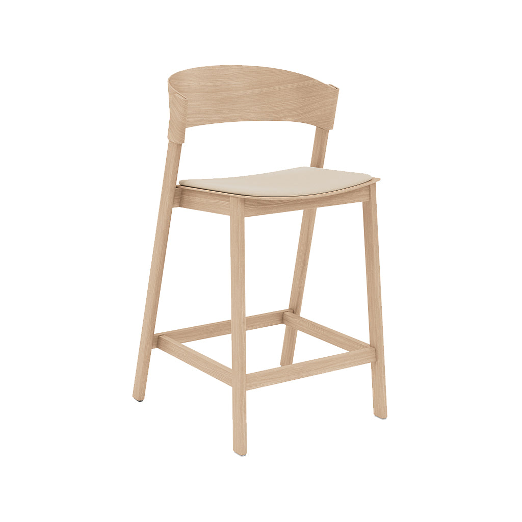 Cover Counter Stool: Upholstered + Oak + Without Foot Protect