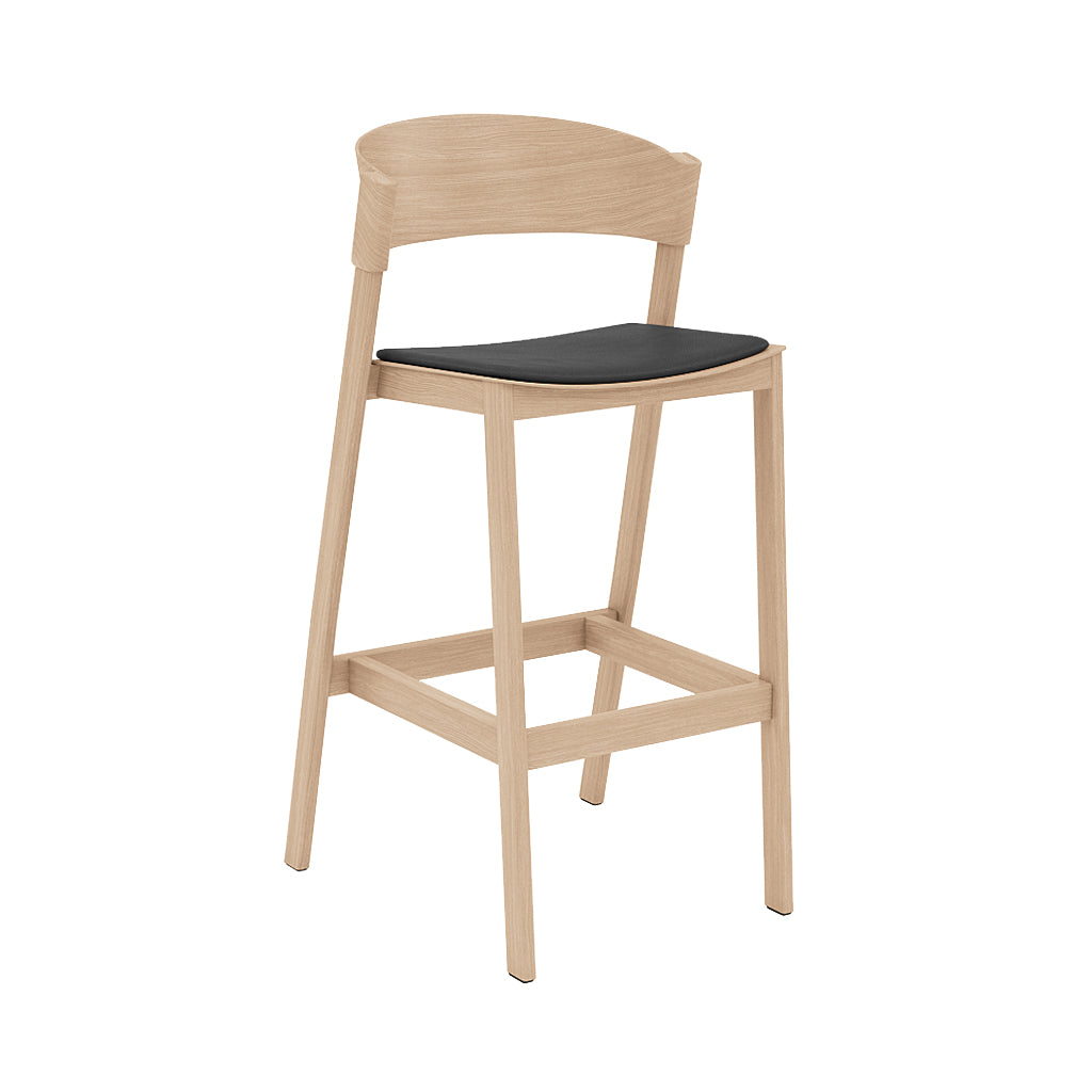 Cover Bar Stool: Upholstered + Oak + Without Foot Protect