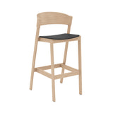 Cover Bar Stool: Upholstered + Oak + Without Foot Protect