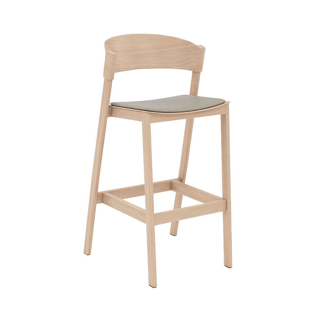 Cover Bar Stool: Upholstered + Oak + Without Foot Protect