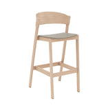 Cover Bar Stool: Upholstered + Oak + Without Foot Protect