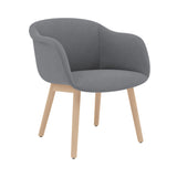 Fiber Soft Armchair: Wood Base + Upholstered + Oak