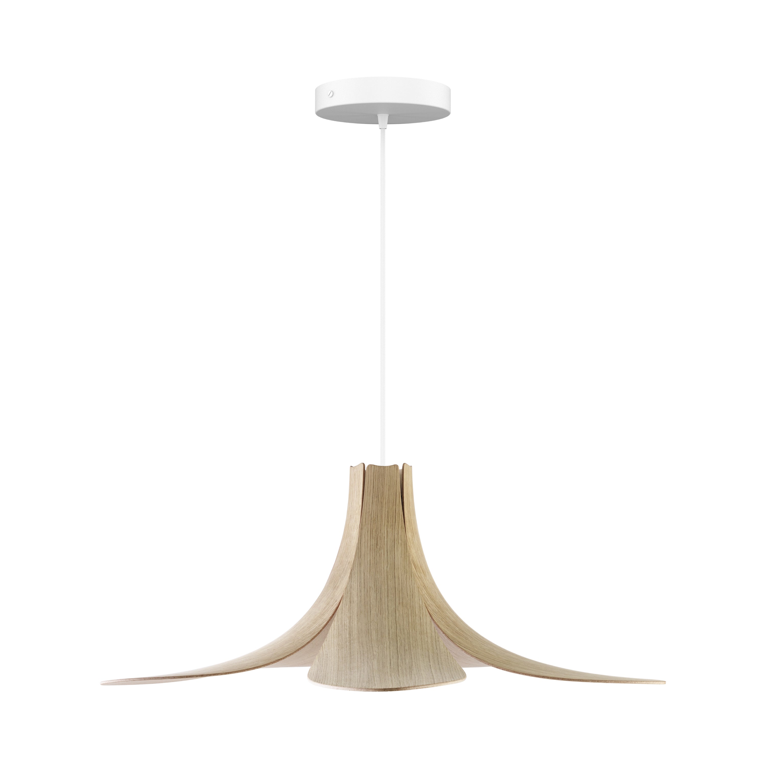 Jazz Pendant: Oak + White + Canopy