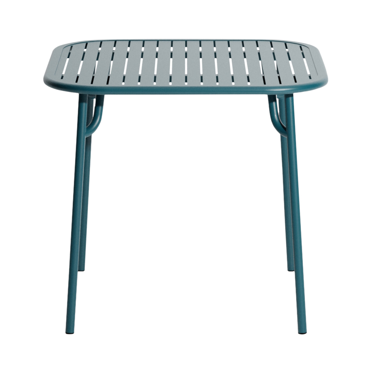 Week-End Square Dining Table with Slats: Ocean Blue