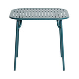 Week-End Square Dining Table with Slats: Ocean Blue