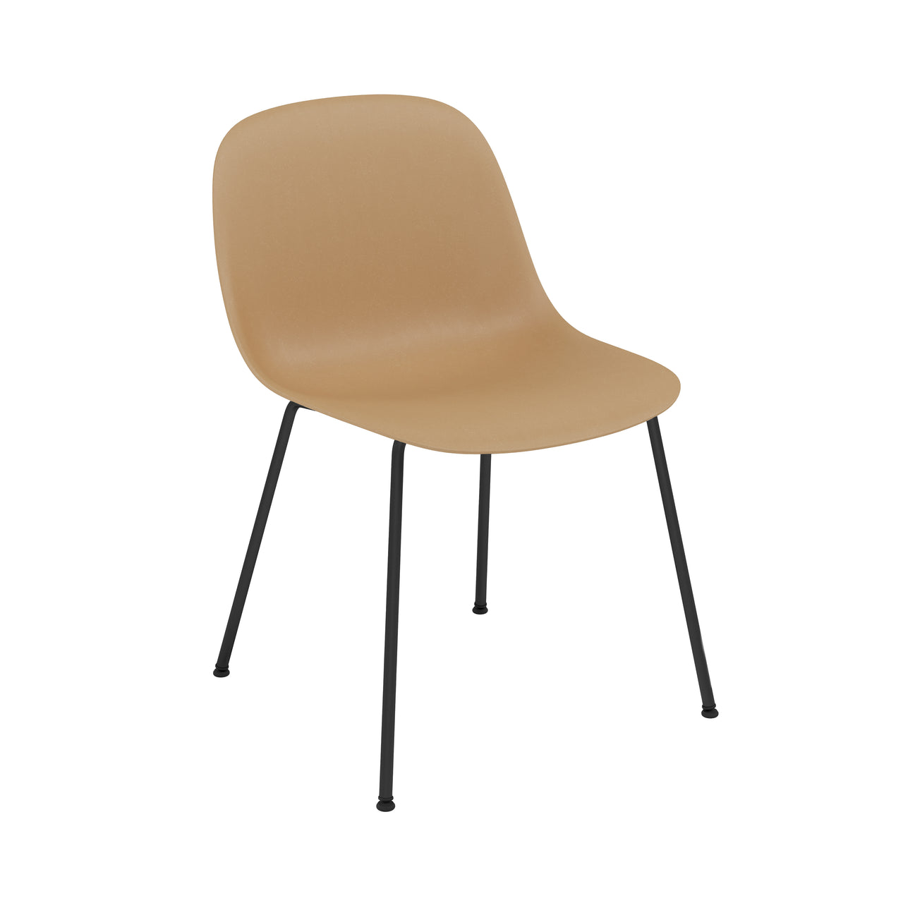 Fiber Side Chair: Tube Base + Recycled Shell + Ochre + Black