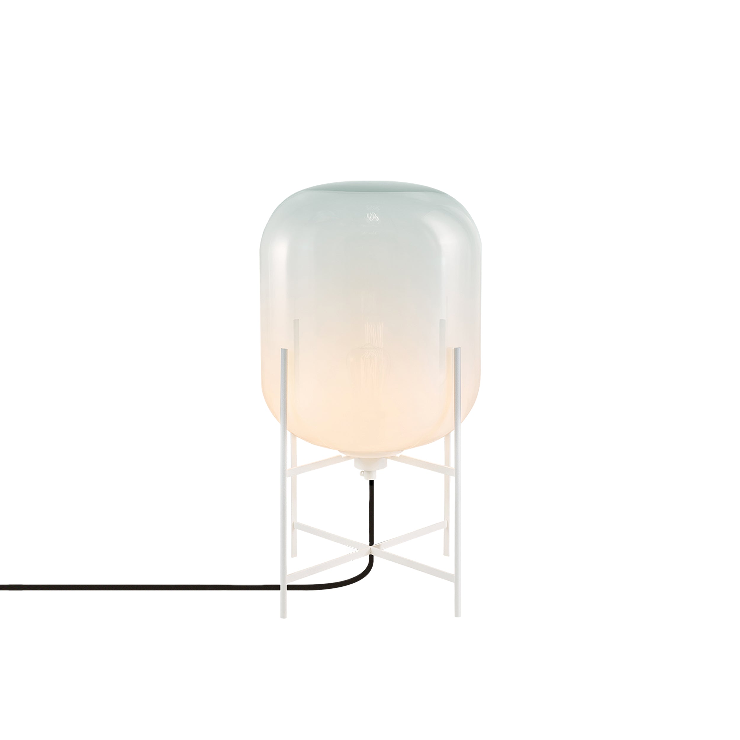 Oda Table Lamp: Moonlight White + White