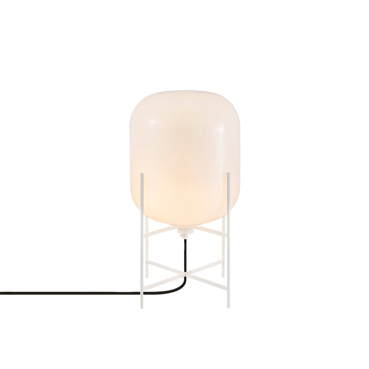 Oda Table Lamp: White + White