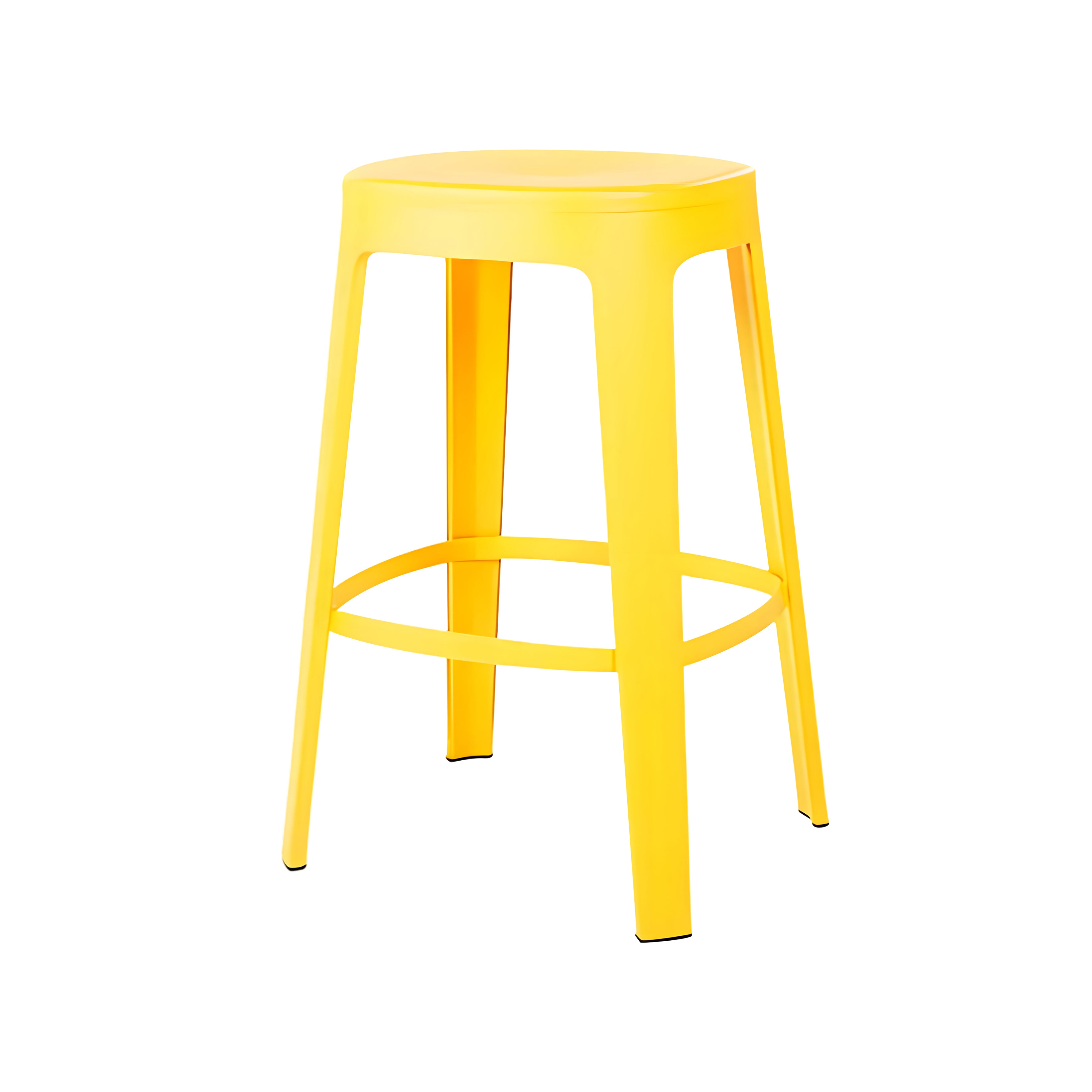 Ombra Bar + Counter Stool: Stacking + Counter + Sulfur Yellow