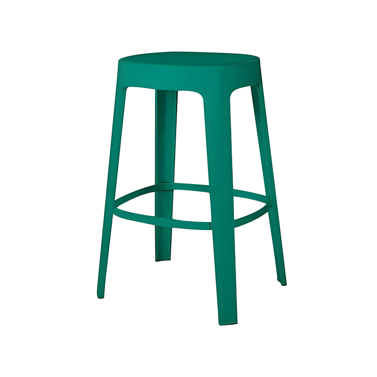 Ombra Bar + Counter Stool: Stacking + Counter + Emerald Green