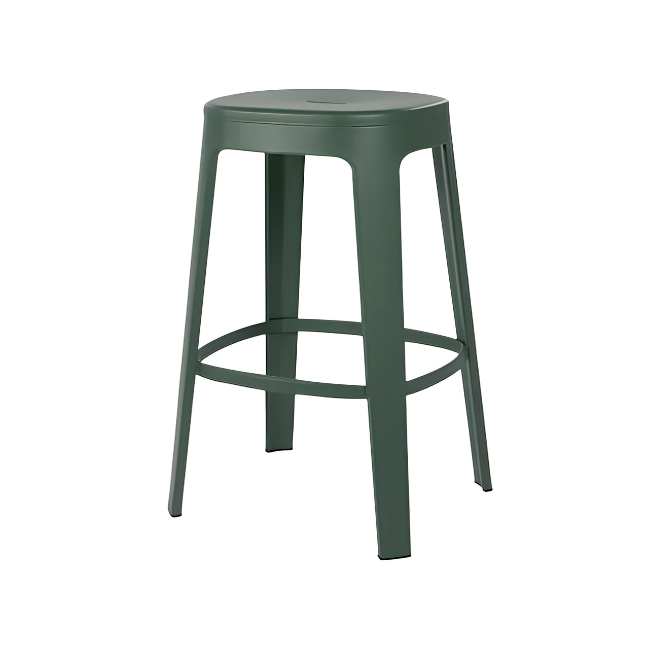 Ombra Bar + Counter Stool: Stacking + Counter + Nordic Green
