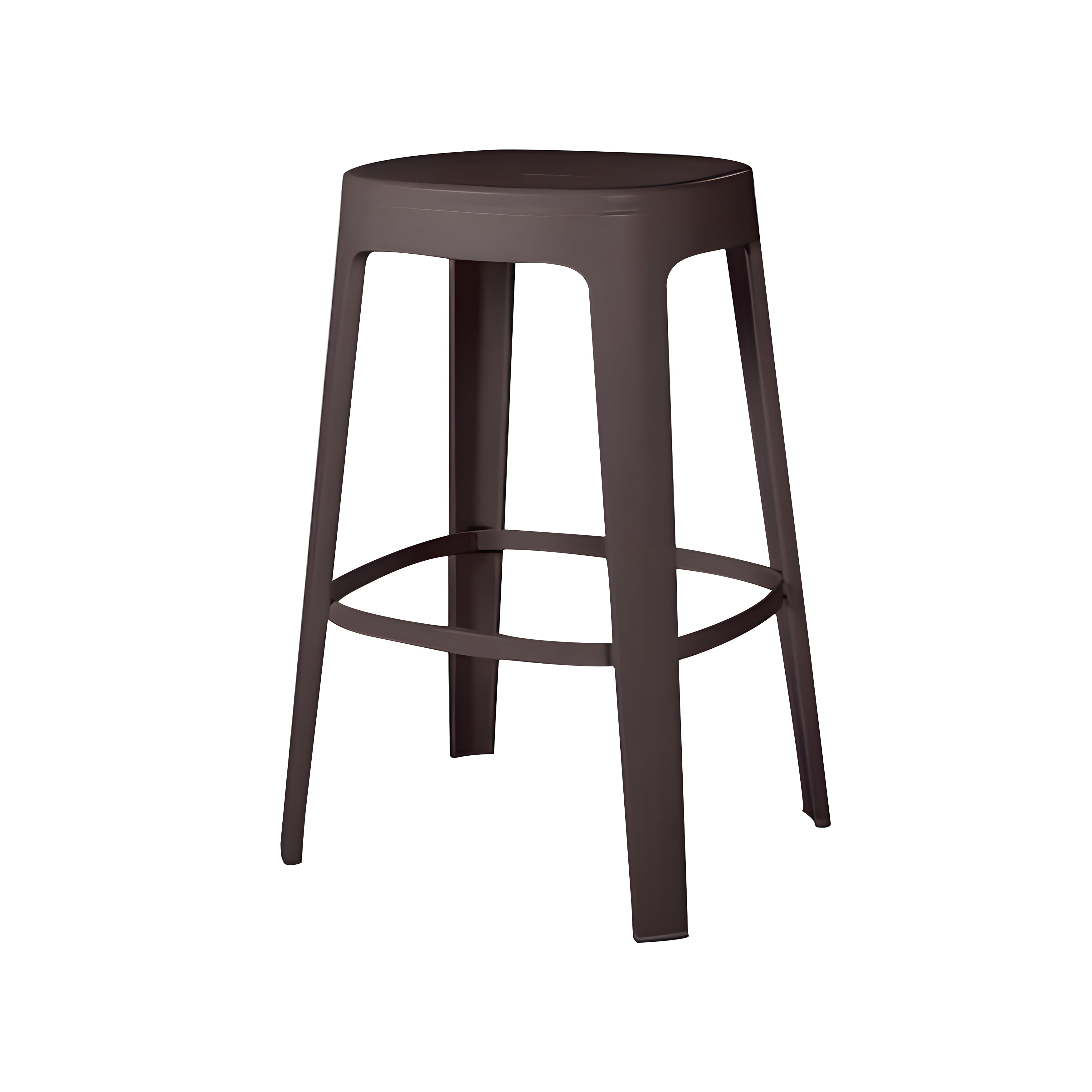 Ombra Bar + Counter Stool: Stacking + Counter + Grey Brown