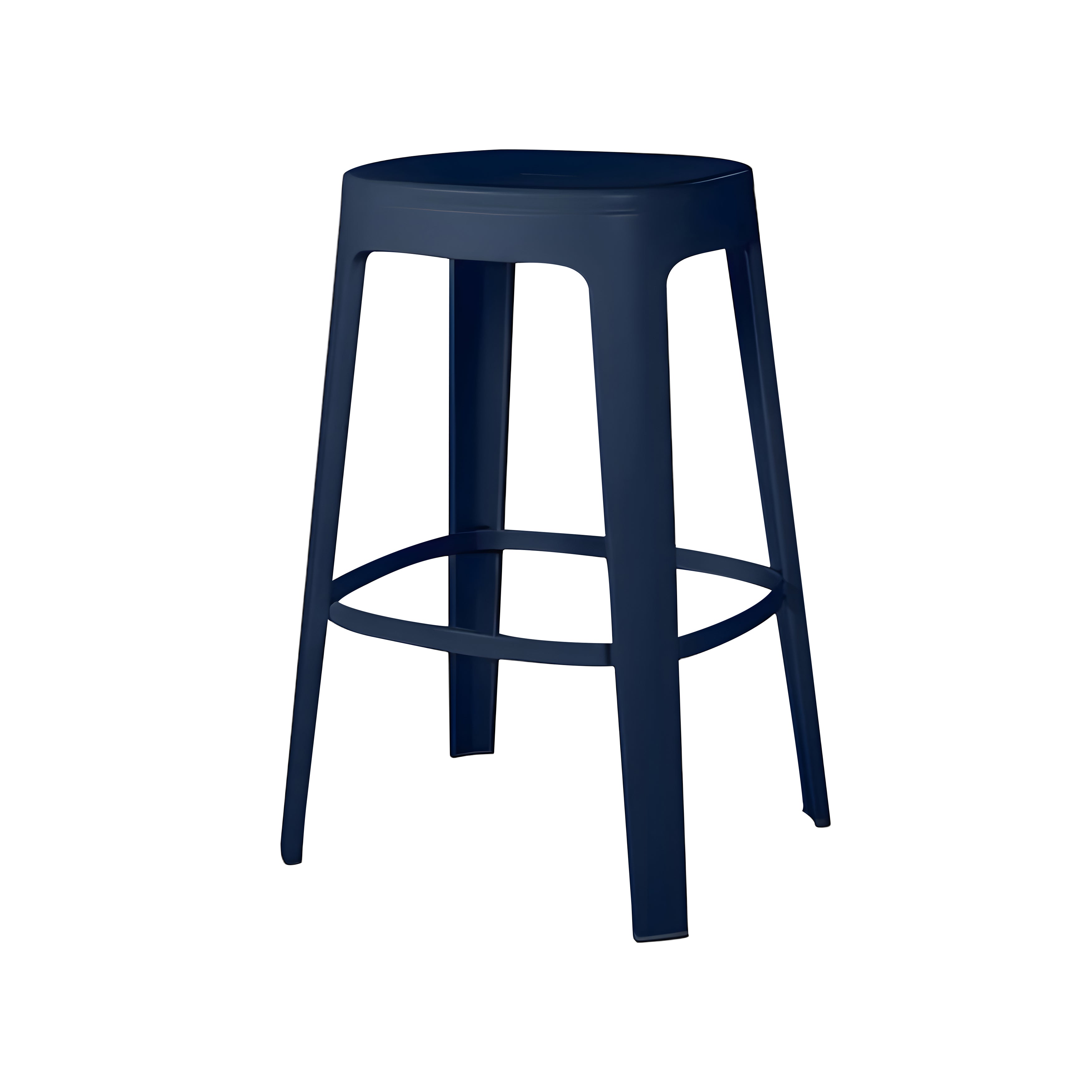 Ombra Bar + Counter Stool: Stacking + Counter + Steel Blue