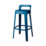 Ombra Bar + Counter Stool with Backrest: Bar + Green Blue