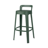 Ombra Bar + Counter Stool with Backrest: Bar + Nordic Green