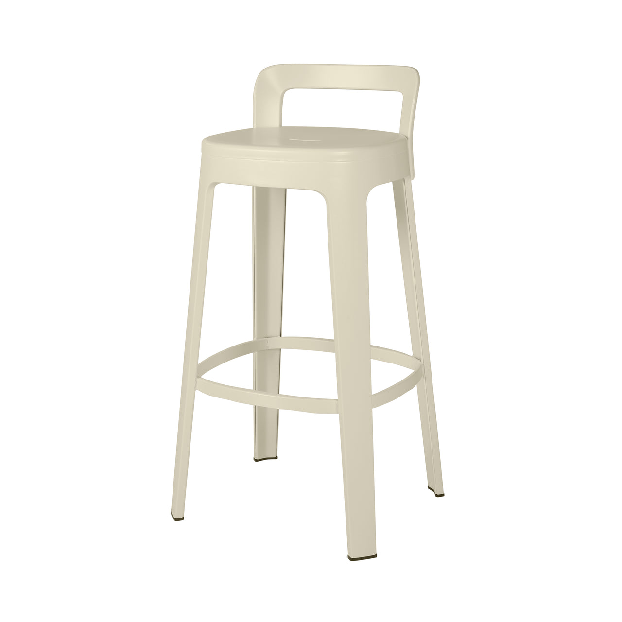 Ombra Bar + Counter Stool with Backrest: Bar + Grey