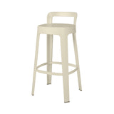 Ombra Bar + Counter Stool with Backrest: Bar + Silk Grey