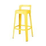 Ombra Bar + Counter Stool with Backrest: Bar + Sulfur Yellow