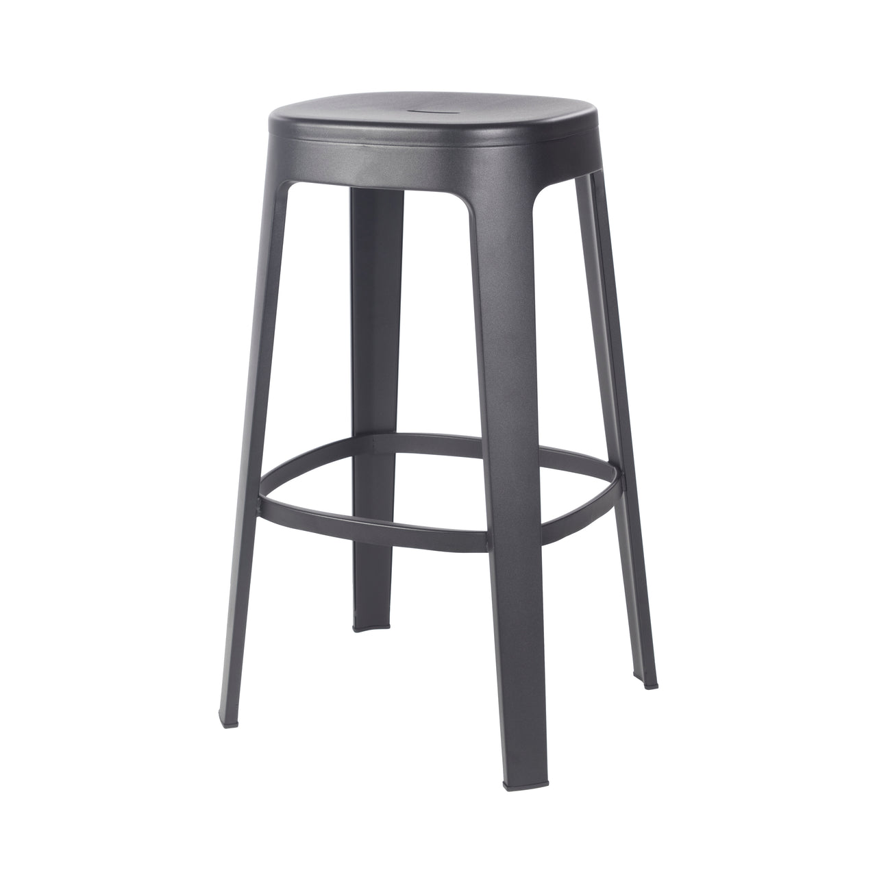 Ombra Bar + Counter Stool: Stacking + Bar + Black