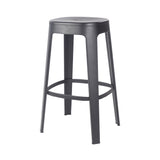 Ombra Bar + Counter Stool: Stacking + Bar + Black