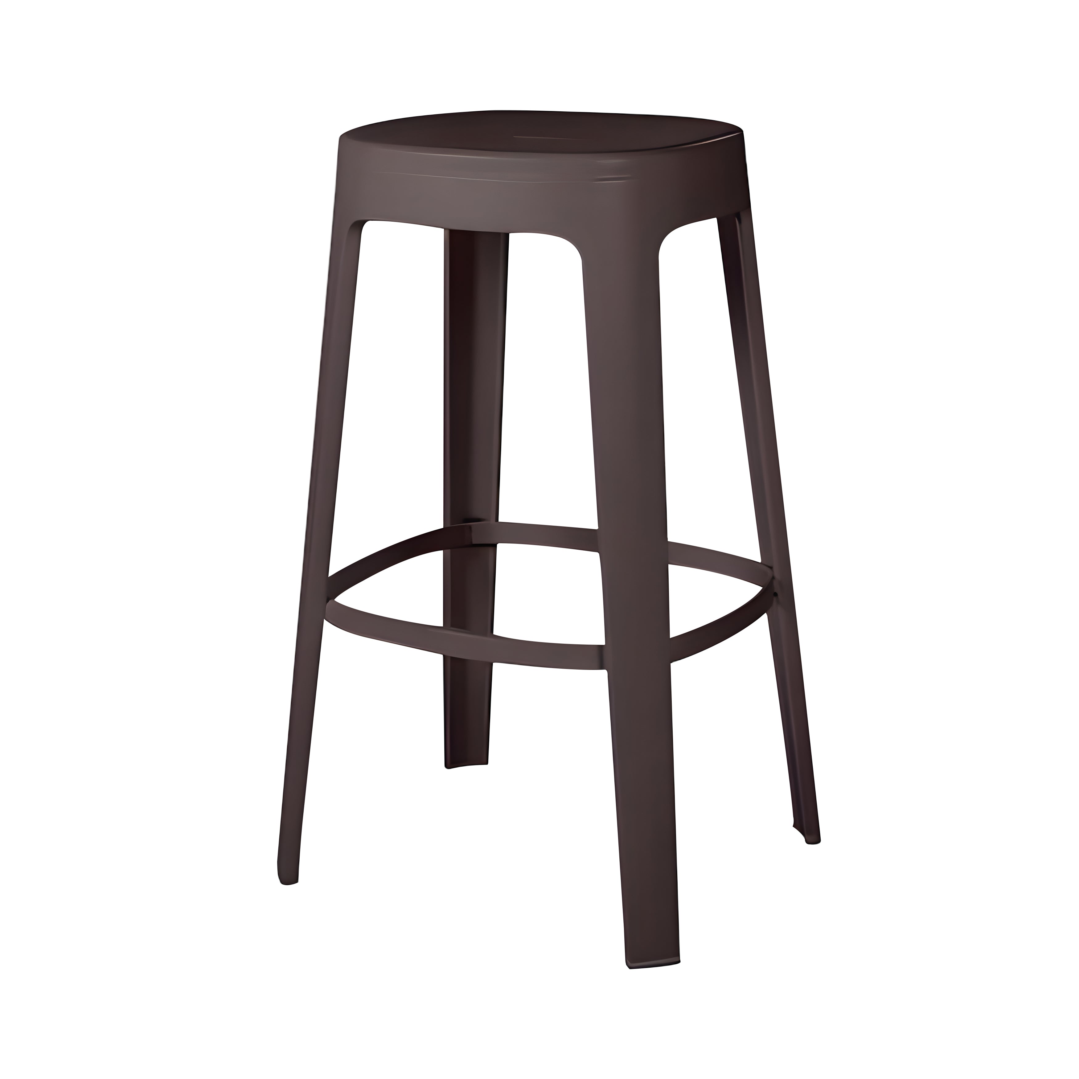 Ombra Bar + Counter Stool: Stacking + Bar + Grey Brown