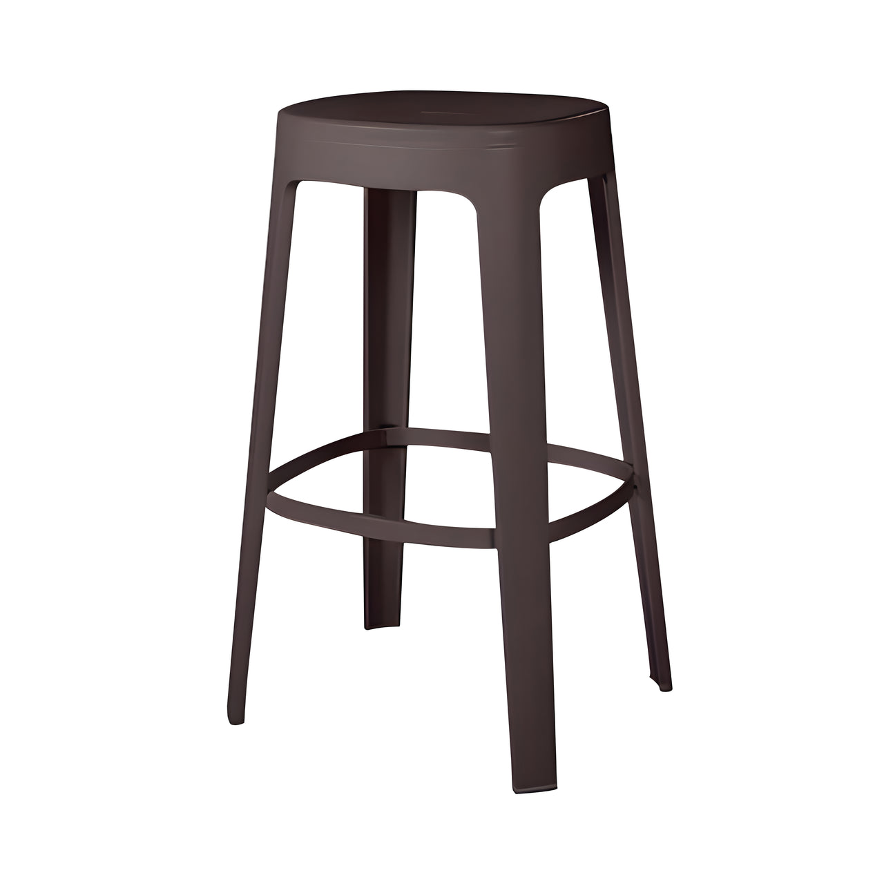 Ombra Bar + Counter Stool: Stacking + Bar + Grey Brown