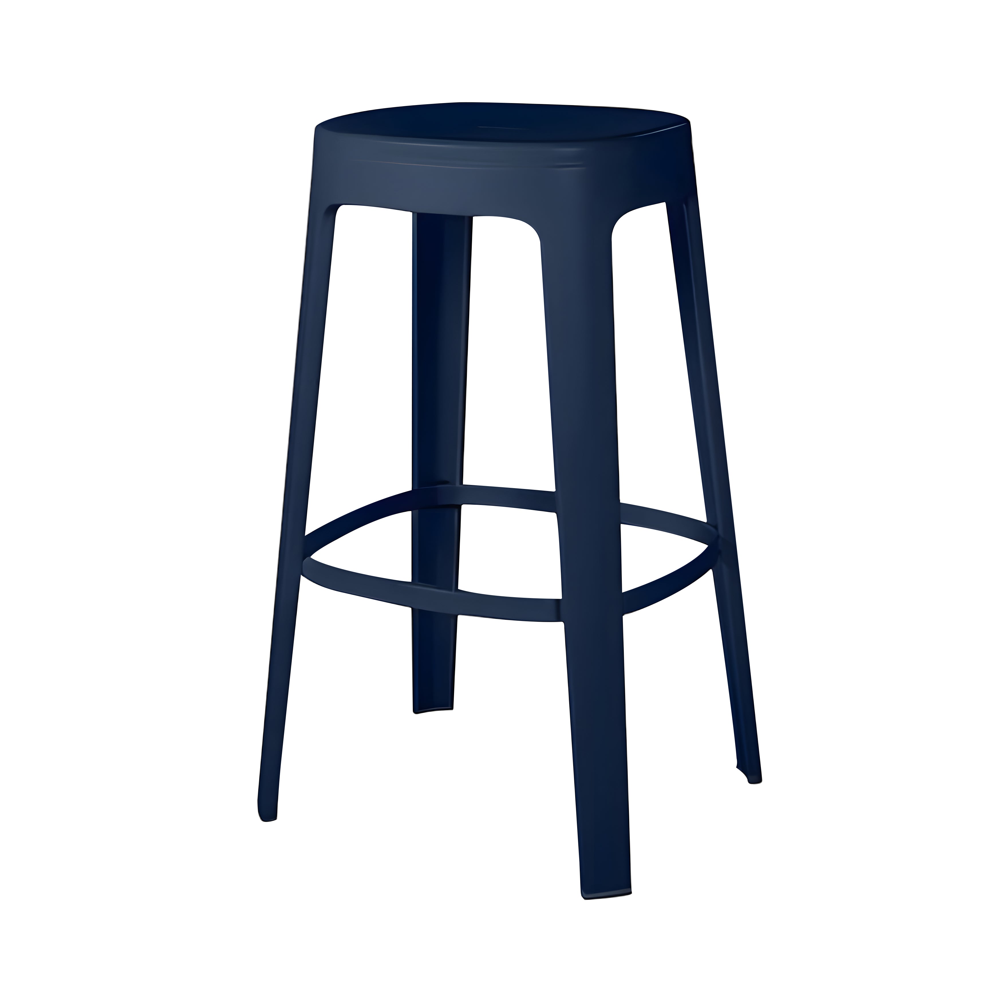 Ombra Bar + Counter Stool: Stacking + Bar + Steel Blue