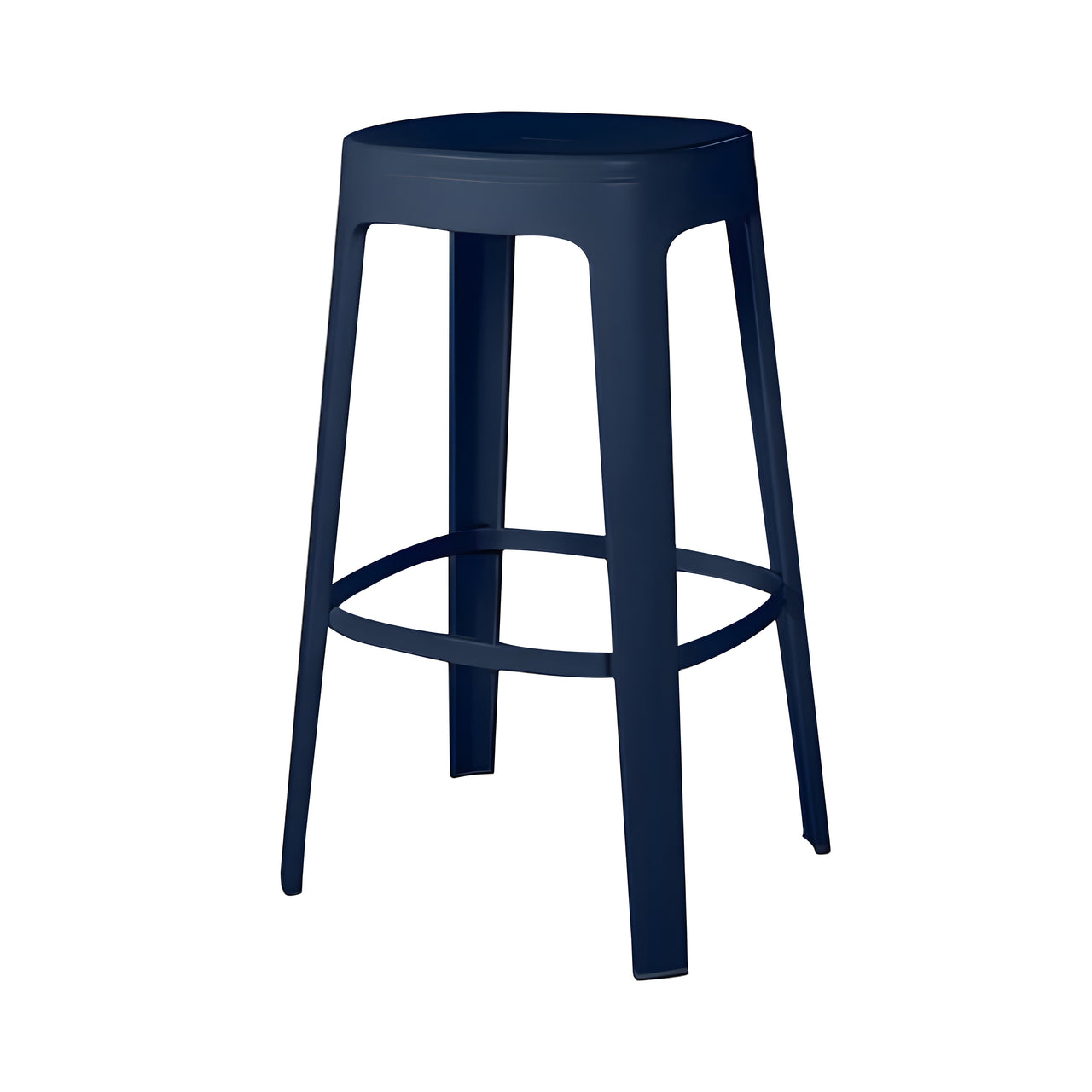 Ombra Bar + Counter Stool: Stacking + Bar + Steel Blue