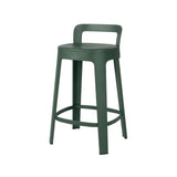 Ombra Bar + Counter Stool with Backrest: Bar + Nordic Green