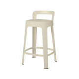 Ombra Bar + Counter Stool with Backrest: Counter + Silk Grey