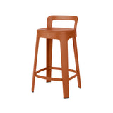 Ombra Bar + Counter Stool with Backrest: Counter + Terracotta