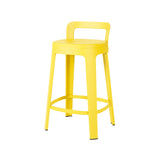 Ombra Bar + Counter Stool with Backrest: Counter + Sulfur Yellow