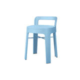 Ombra Stool with Backrest: Cool Blue